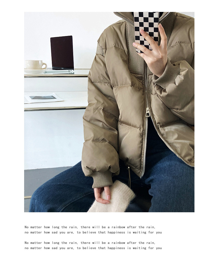 Luxi 2022 New Design sense stand-up collar short Down jacket for petite women 90, white duck down jacket Y33 pic 39