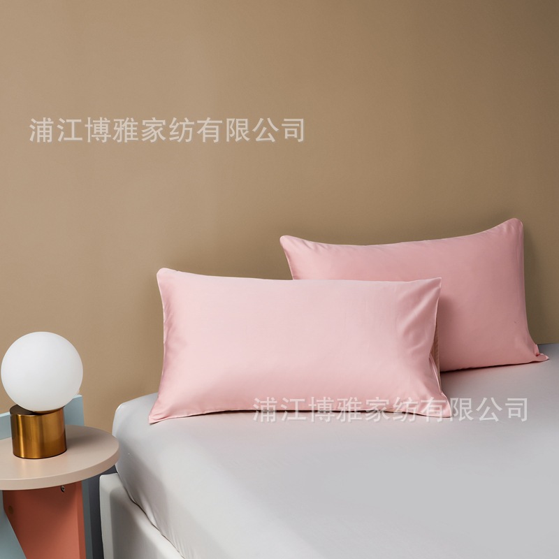 New Product 2022 Light Luxury Pair Pillowcase, 60-count long-staple cotton AB panel design, double-piece universal pillowcase wholesale pic 24
