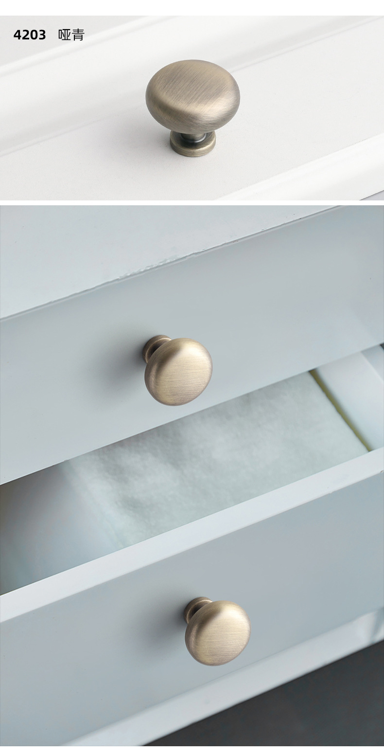 Single-hole round twisted zinc alloy solid thickened light luxury single-grain handle, cabinet, wardrobe drawer, cabinet door, cabinet small handle pic 25