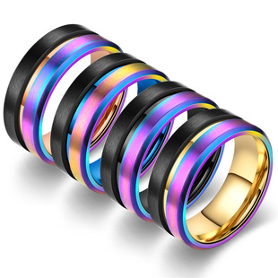 2020展侣饰品新款学生配饰 韩版细圈磨砂戒指钛钢女生戒指女尾戒详情14