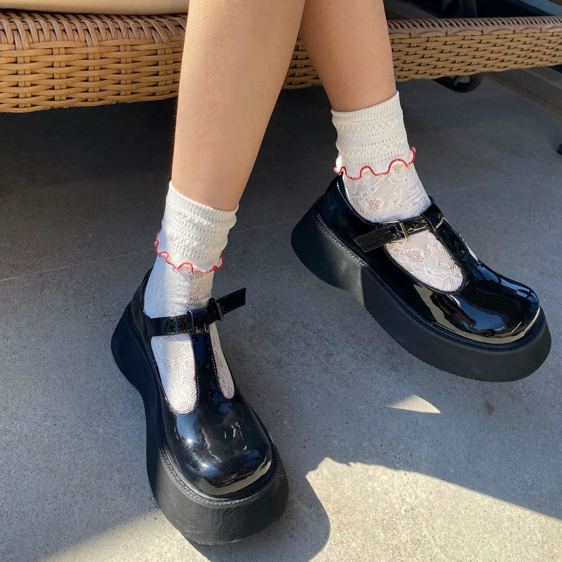 Spring and Summer new collection: cream puffs, Japanese style, cute and girlish, lace cutout short socks, mesh pile socks, two pairs of jk socks pic 20