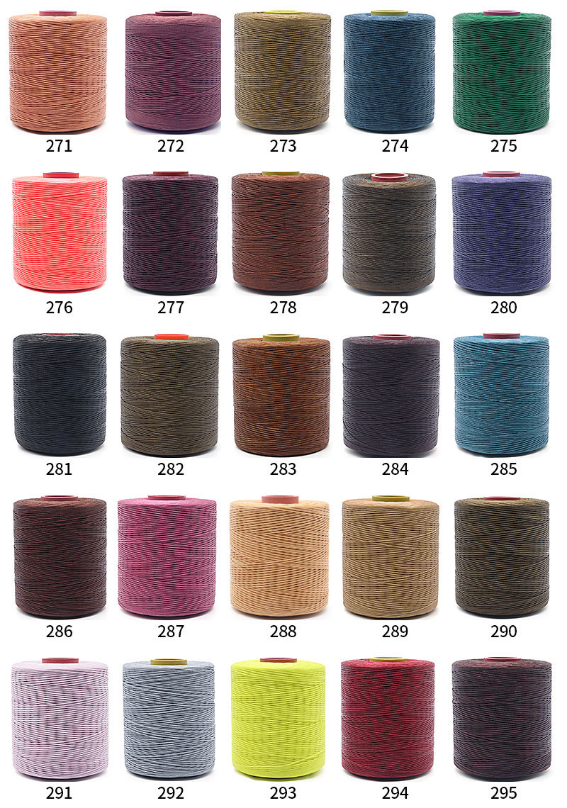 Kangfa Flat wax thread diy hand-sewn leather wax thread Leather goods hand-woven wax thread 210d polyester flat wax thread pic 18