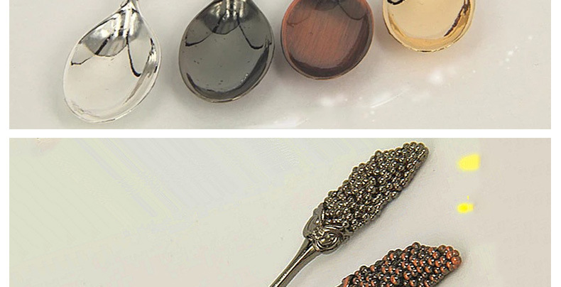 Exquisite xiaomi-shaped coffee spoon, retro spoon, alloy soup spoon, melon-shaped spoon (JY45), creative tableware decoration spoon, stainless steel dessert spoon, fruit spoon, ice cream spoon, spoon pic 29