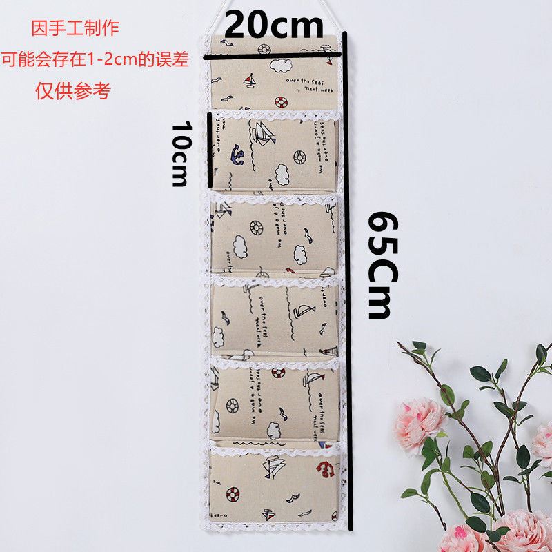 收纳袋棉麻宿舍挂袋墙挂式多层门后厨房卫生间床上壁挂悬挂式杂物详情6