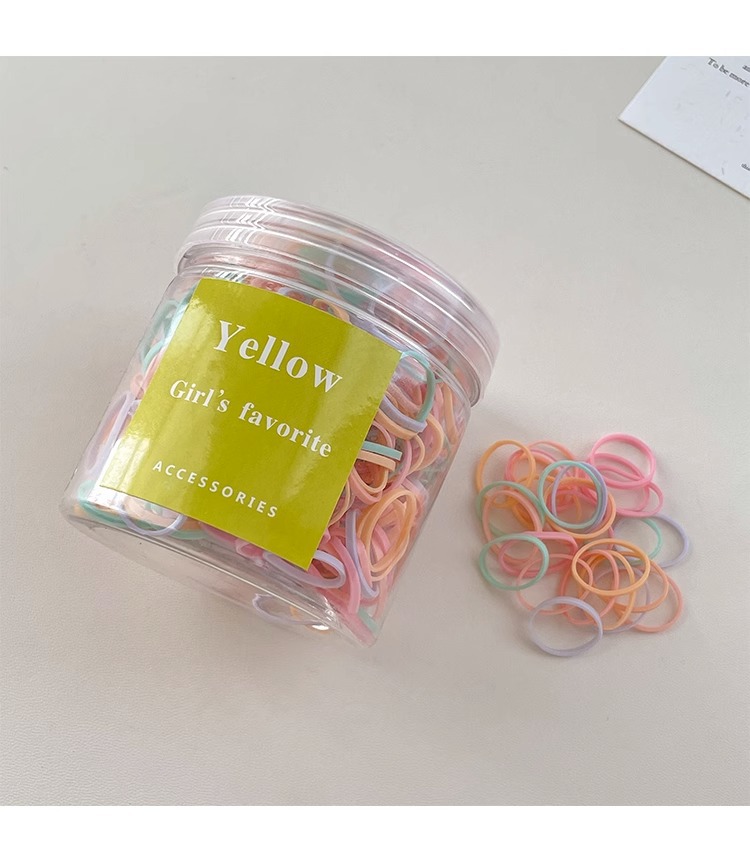 黑色一次性橡皮筋女扎头发高弹力发绳不伤发发圈儿童头绳编发发饰详情26