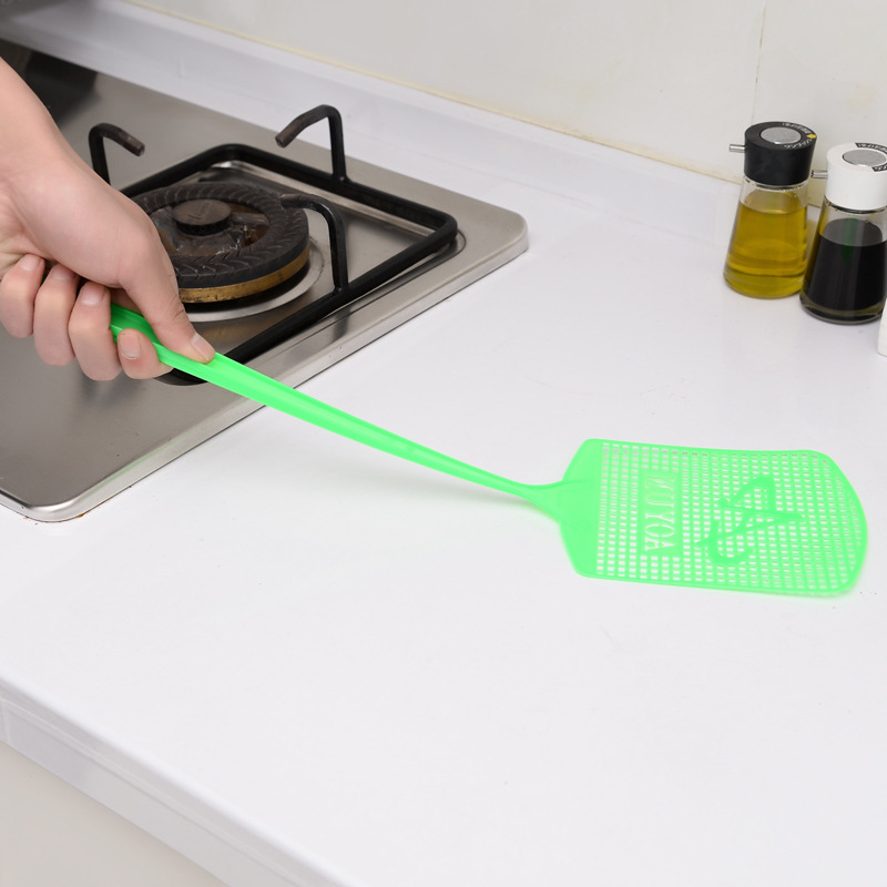 Large-sized household plastic long-handled fly swatter, manual mosquito swatter for summer, with hanging holes for convenient use, wholesale pic 32