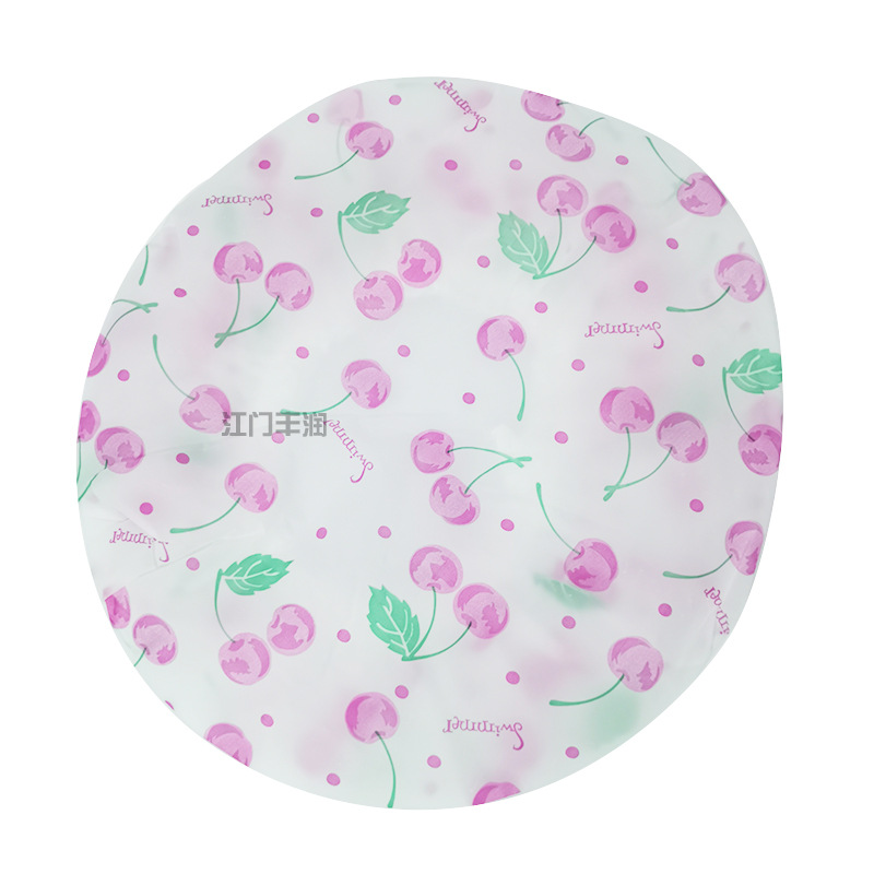 Printed colored shower caps, disposable shower caps, waterproof polka dot EVA adult shower caps, pe oil-proof multi-color shower caps pic 9