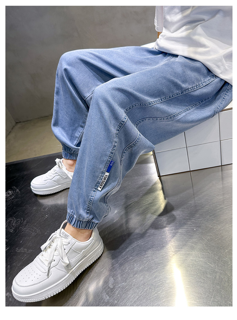 男童夏季裤子薄款天丝牛仔裤2023夏季新款男孩冰丝防蚊裤轻薄透气详情20