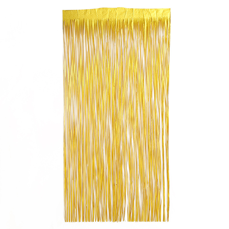 跨境1*2M派对高亮雨丝帘墙面氛围装饰流苏门帘生日婚庆布置彩带详情13