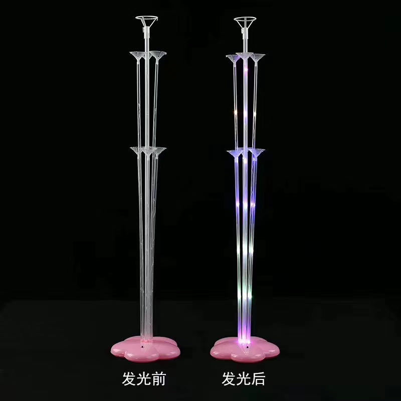 New plum blossom luminous lamp table float, wedding and birthday decoration stand, base, balloon support pole pic 1