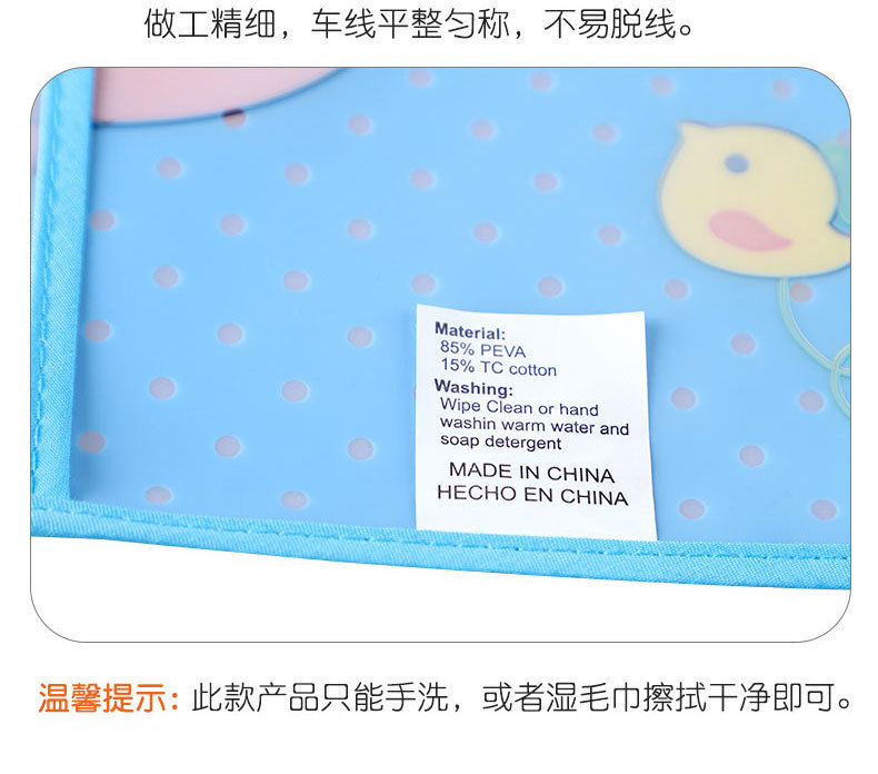 ODM源头厂家供应 新款幼儿口水巾围兜卡通喂饭兜便携免洗EVA围嘴 pic 11