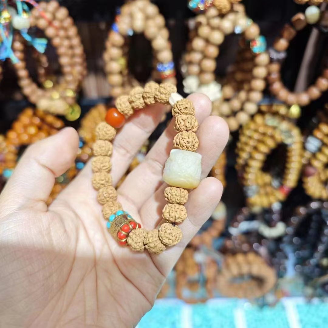 National trend cultural and creative, natural diamond Bodhi seed bracelet, Du Mu retro tassel hand-held pendant, collectible and wholesale pic 18