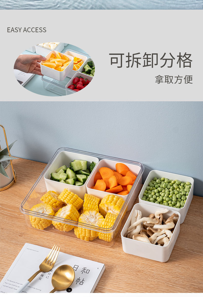 Yimijia Split Fruit Plate, Candy storage box, Home living room Fruit plate, New Year Snacks, Sunflower Seeds and Dried Fruit plate pic 6