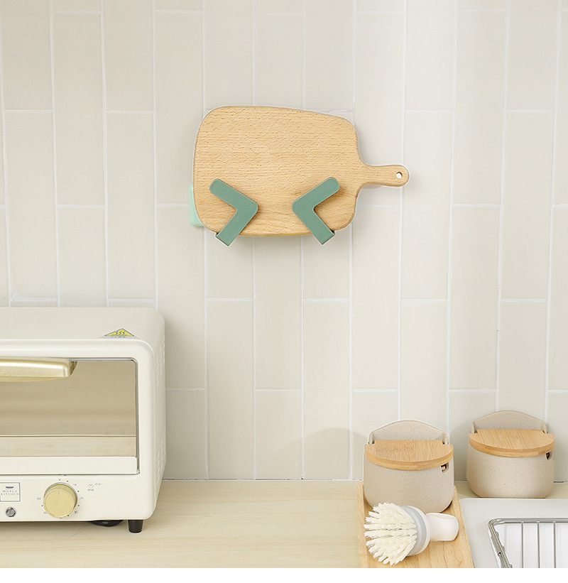 Wall-mounted kitchen storage rack without drilling holes, adjustable cutting board and chopping board storage rack pic 7