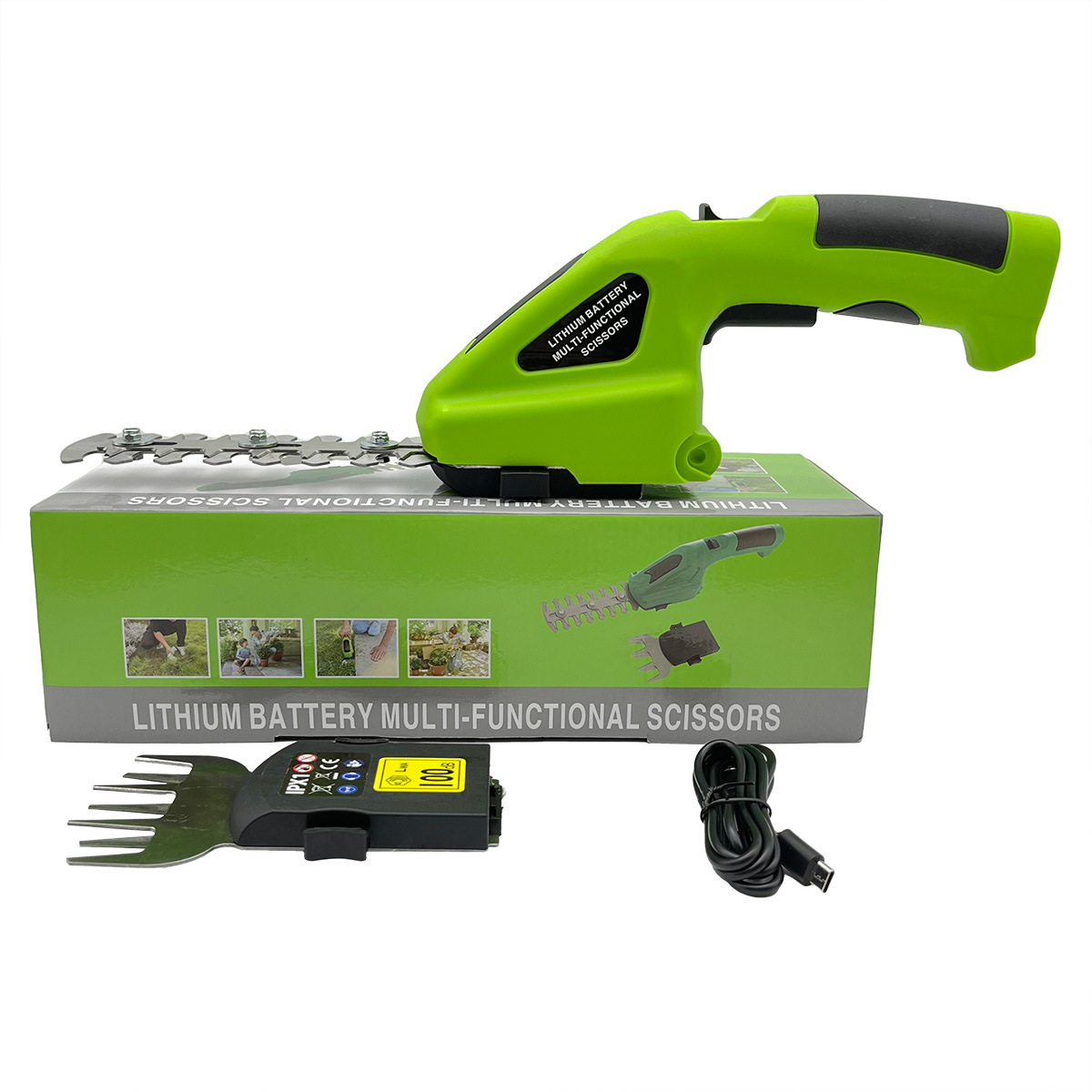 Electric fence shears, rechargeable pruning shears, lawn mowers, lithium battery-powered one-handed hedge trimmers, gardening and garden tools pic 9