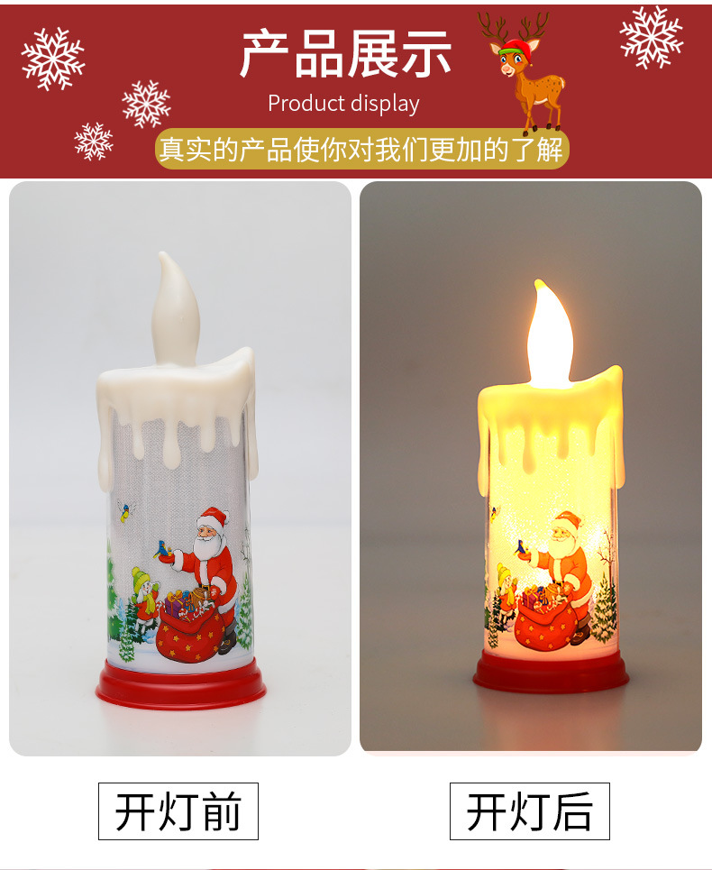 Christmas teardrop candle simulation wax decorative handicrafts and ornaments pic 6