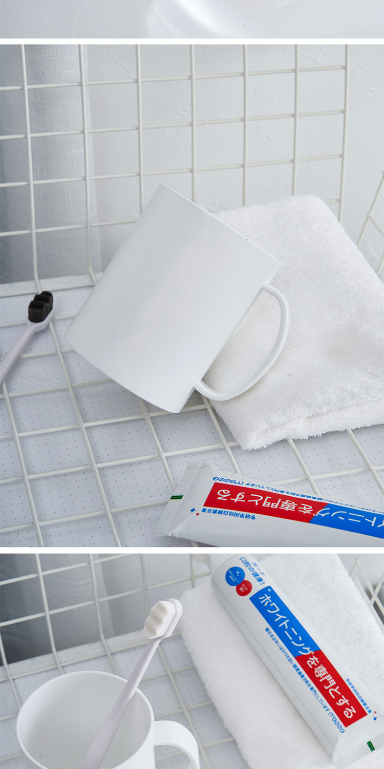 日本JSK漱口杯家用简约白色牙杯磨砂意塑料牙刷杯饮水洗漱杯批发详情6