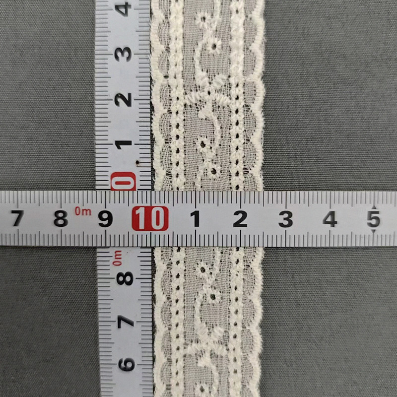 Wholesale of cotton embroidered lace, hollowed-out lace, embroidered skirt hem, clothing accessories, milk silk, perforated, barcode 2.5 pic 72
