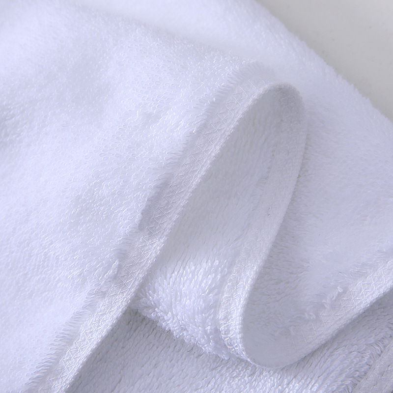 Hotel towels and bath towels with increased water absorption, pure cotton. White towels and bath towels in beauty salons, hotels, hot springs and homestays can be marked with logos pic 10