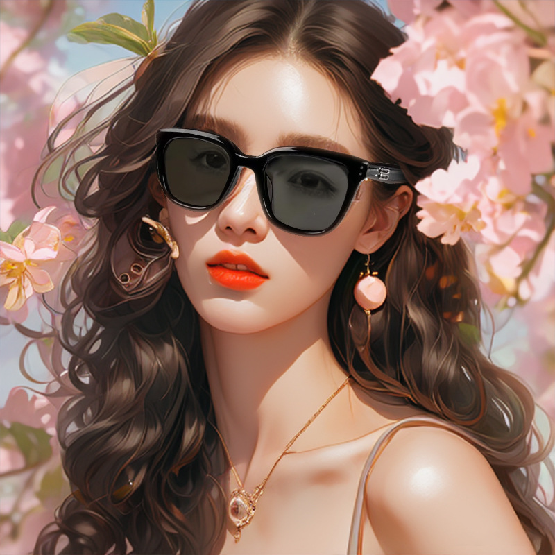 New cat-eye gm sunglasses for women, ROCOCON high-end board, uv protection 嗮, fashionable and versatile sunglasses for men pic 7