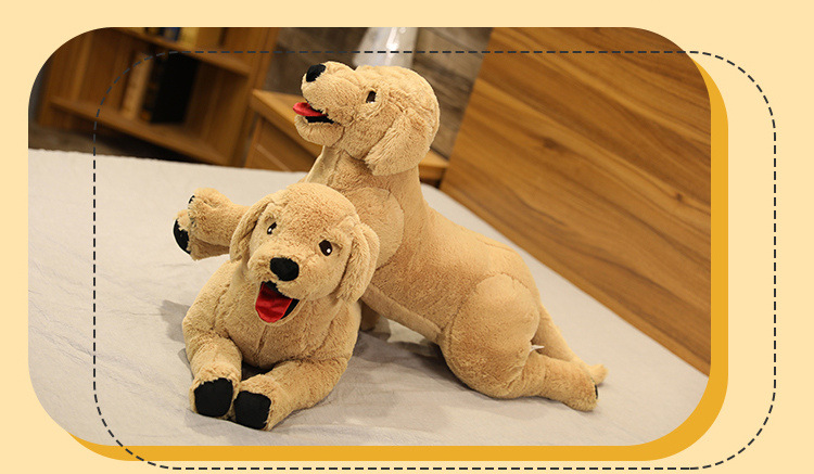 Simulated Labrador doll, big yellow dog plush pillow, golden Retriever plush toy, bed sleeping pillow pic 12