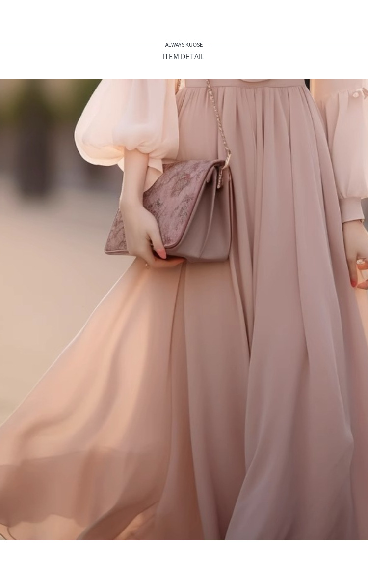 Autumn Outfit 2023 New Chanel-style shirt set, stylish and elegant pink long dress two-piece dress pic 11