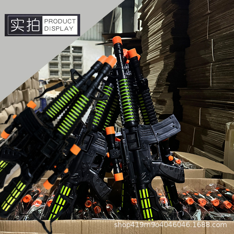 电动枪声光冲锋枪澄海儿童地摊玩具摆摊批发网红夜市儿童玩具详情2