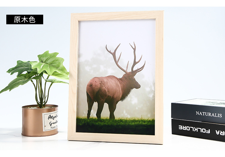 Factory wholesale of simple wooden display table photo frames, business license, calligraphy works, posters, diy jigsaw puzzle picture frames pic 18