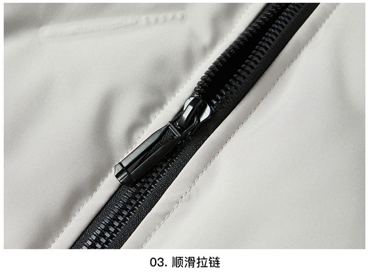 新款男士羽绒服棒球领蓬松开衫上衣灰鸭绒羽绒服男休闲冬季外套男详情34