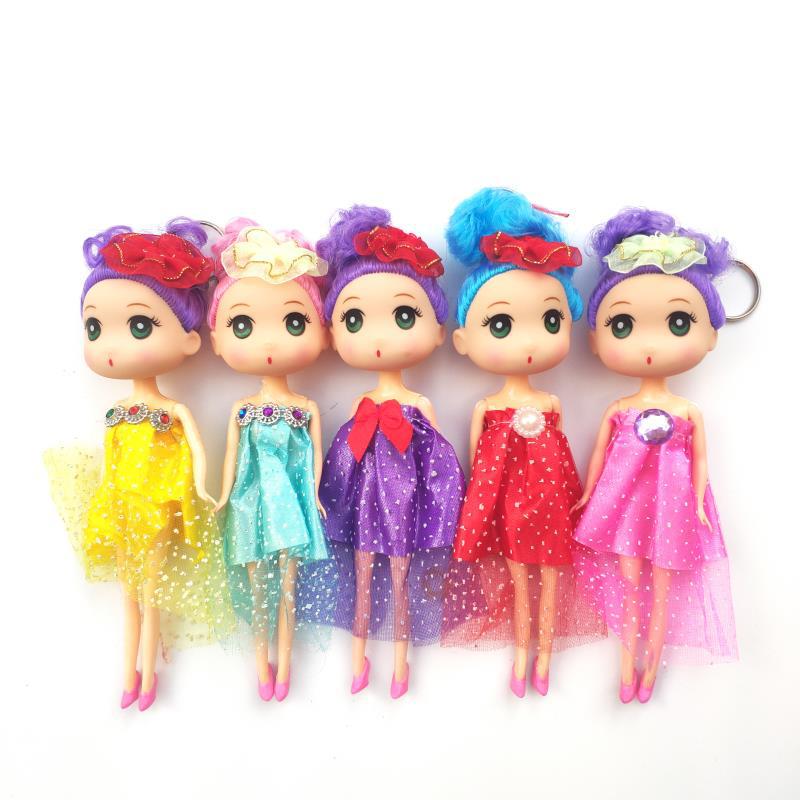 新款韩版DIY芭比娃娃16cm迷糊娃娃公仔挂件女孩玩具1元钥匙扣详情14