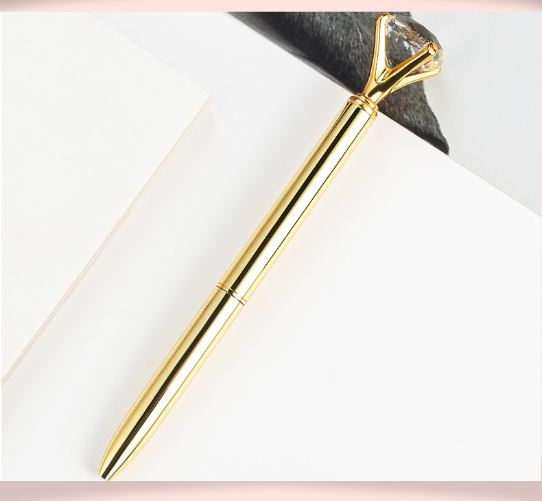 Ballpoint pen, water-based large diamond pen, crystal metal ballpoint pen, gemstone pen, advertising company, diamond metal pen pic 24