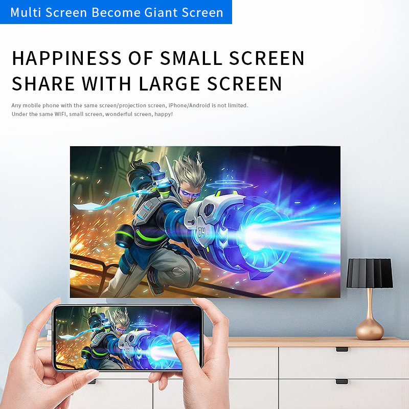 Cross-border Z8 Overseas Android 32G high-definition projector for home use, portable wireless screen projection, mobile phone wifi, home theater pic 6
