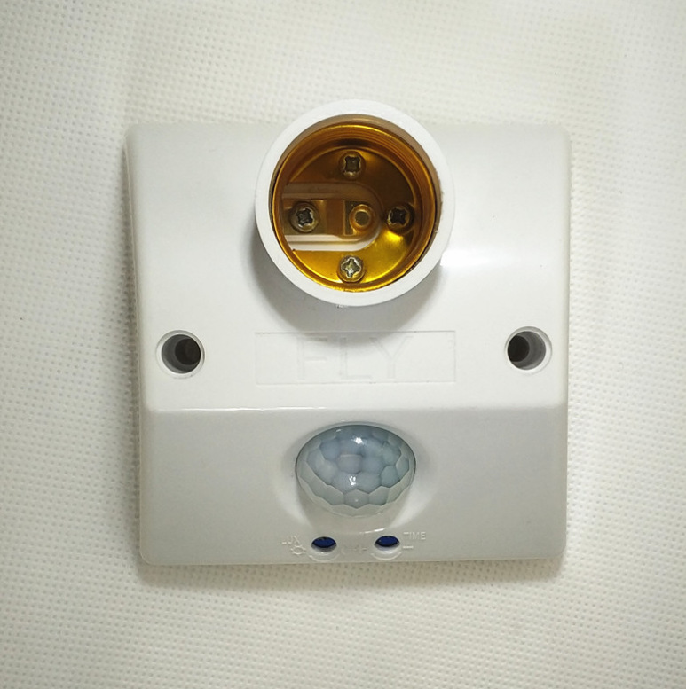 人体红外感应灯头灯座楼道智能延时开关可调86型E27螺口220V详情3