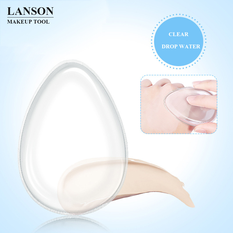 Transparent cosmetic powder puff made of PU material, not absorbing powder and easy to clean. Wholesale of cosmetic silicone powder puff and jelly powder puff pic 22