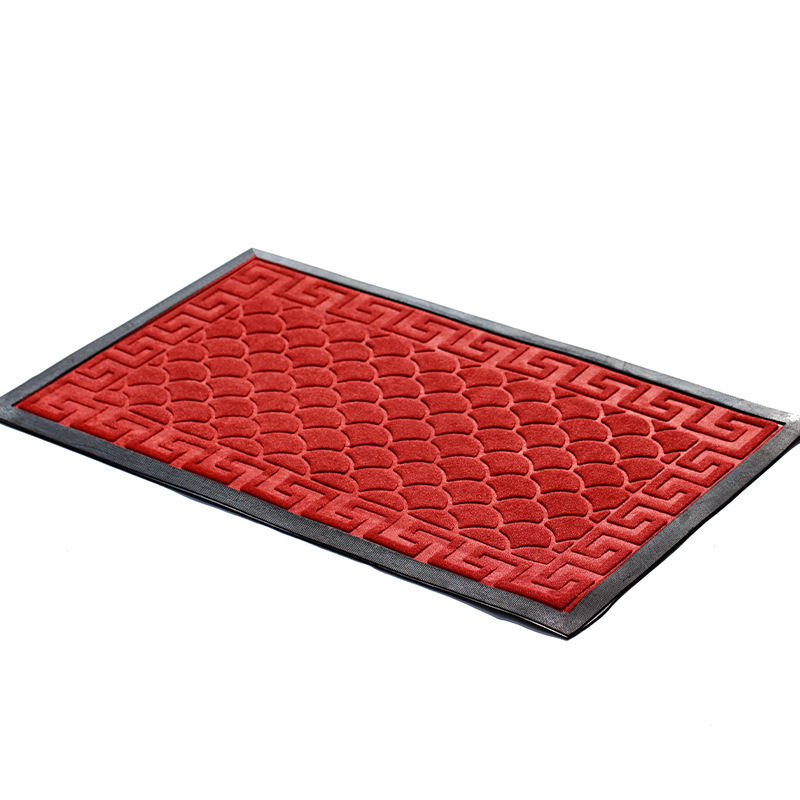 Entrance floor MATS, door carpet, cross-border special for indoor and outdoor brushed and embossed rubber door MATS, household dragon scale pattern pic 7