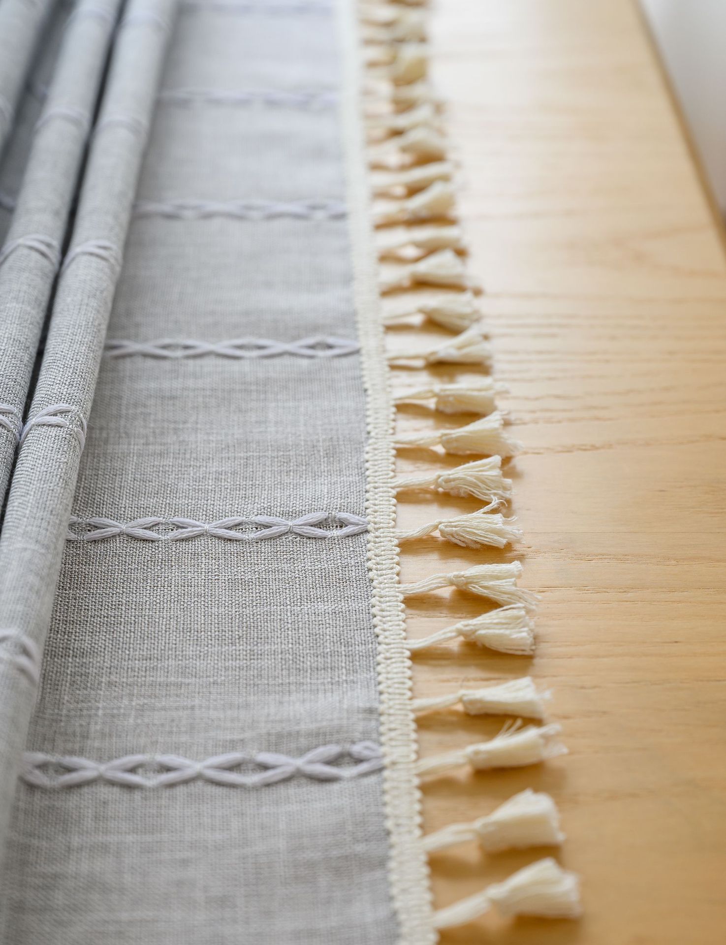 Cross-border three-dimensional embroidered striped tablecloth, popular black solid color, white cotton and linen tablecloth cover, fabric outdoor party pic 80