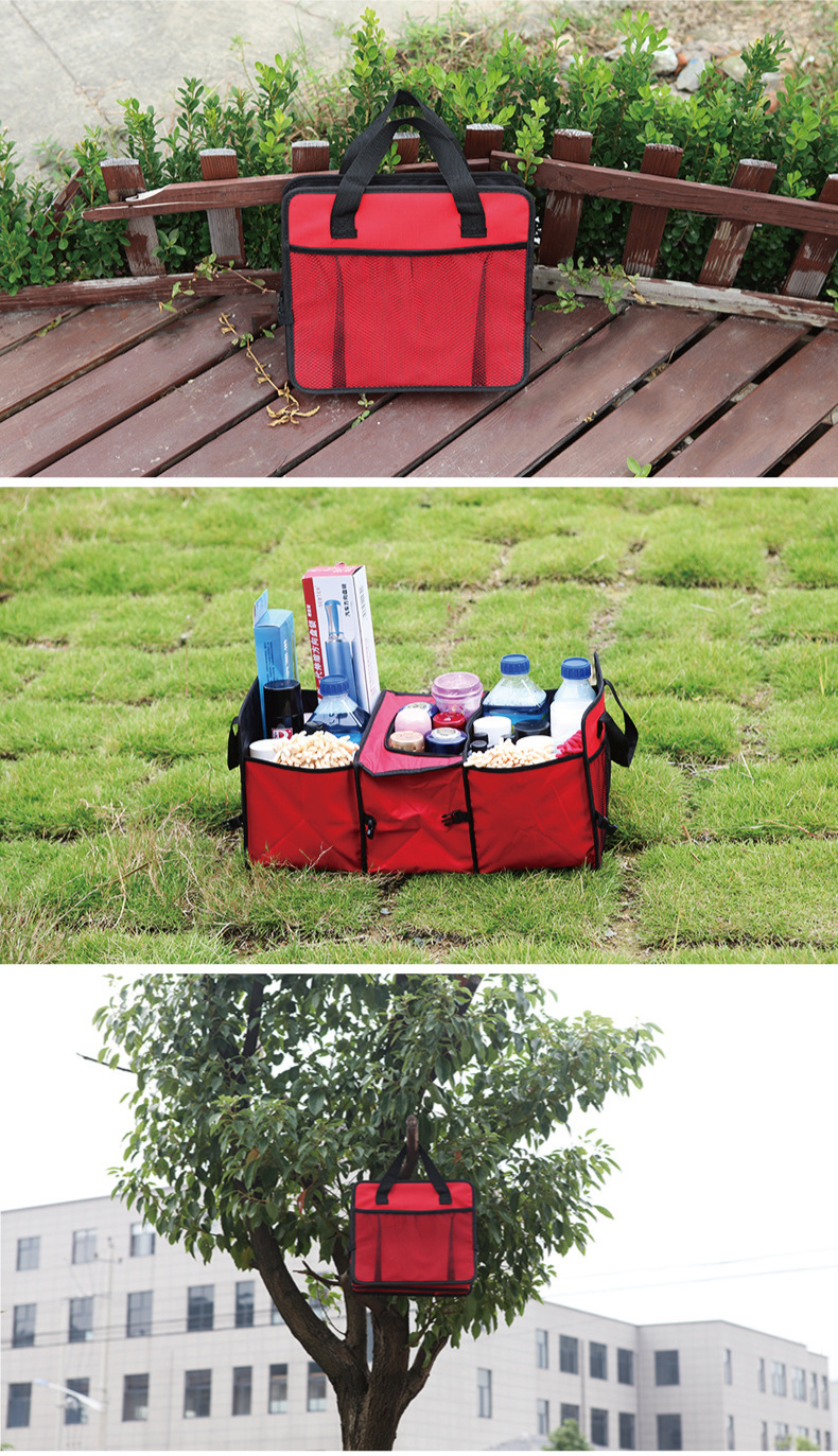 厂家直销汽车收纳箱黑色牛津布储物箱车用后备箱收纳包可定制logo详情12