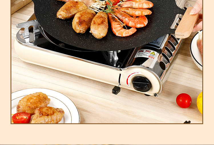 Outdoor tourmaline barbecue plate, non-stick barbecue plate, Korean-style commercial frying plate, teppanyaki induction cooker, household frying and grilling plate pic 8