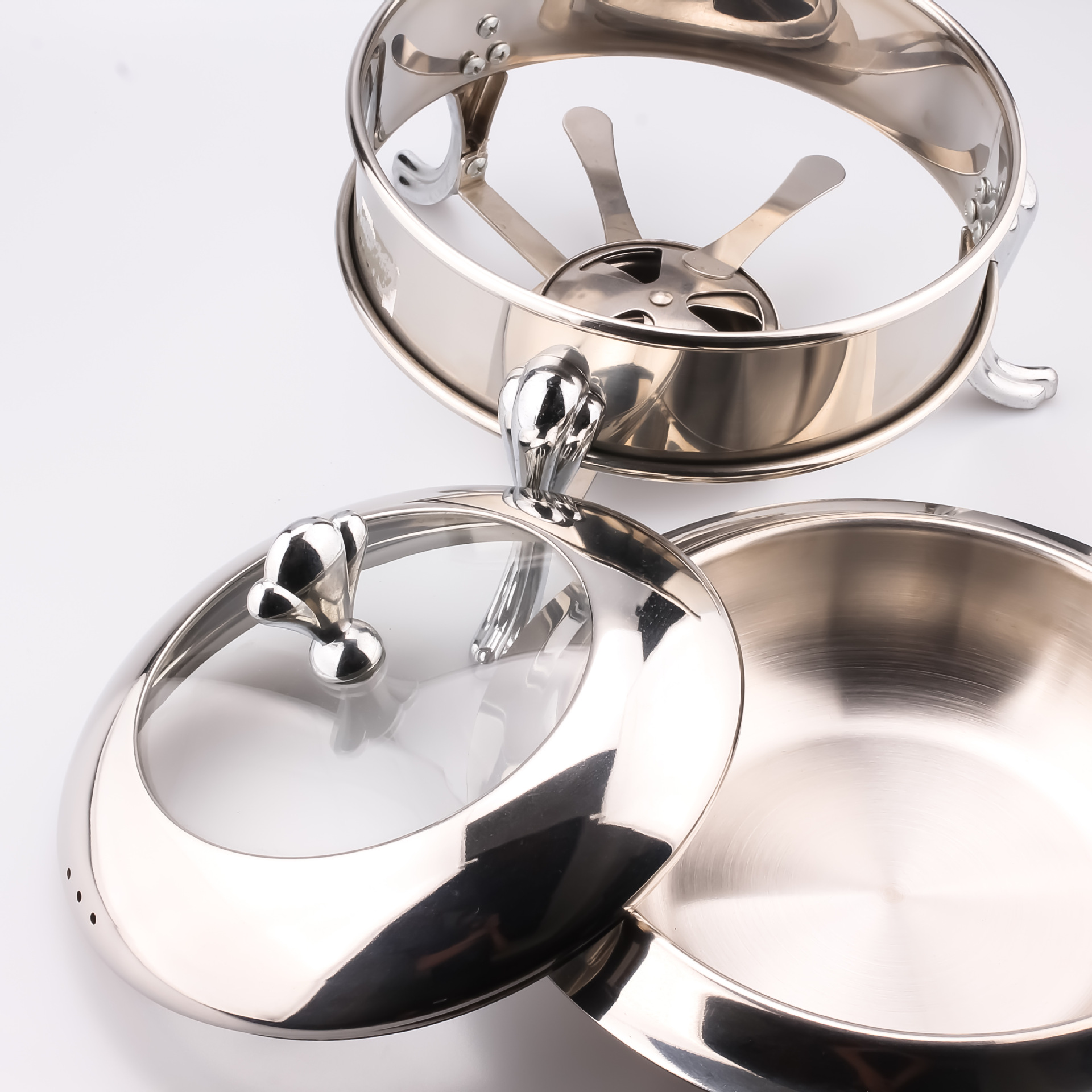 Traditional pot covers with round LIDS for hotel supplies, one pot per person pic 6