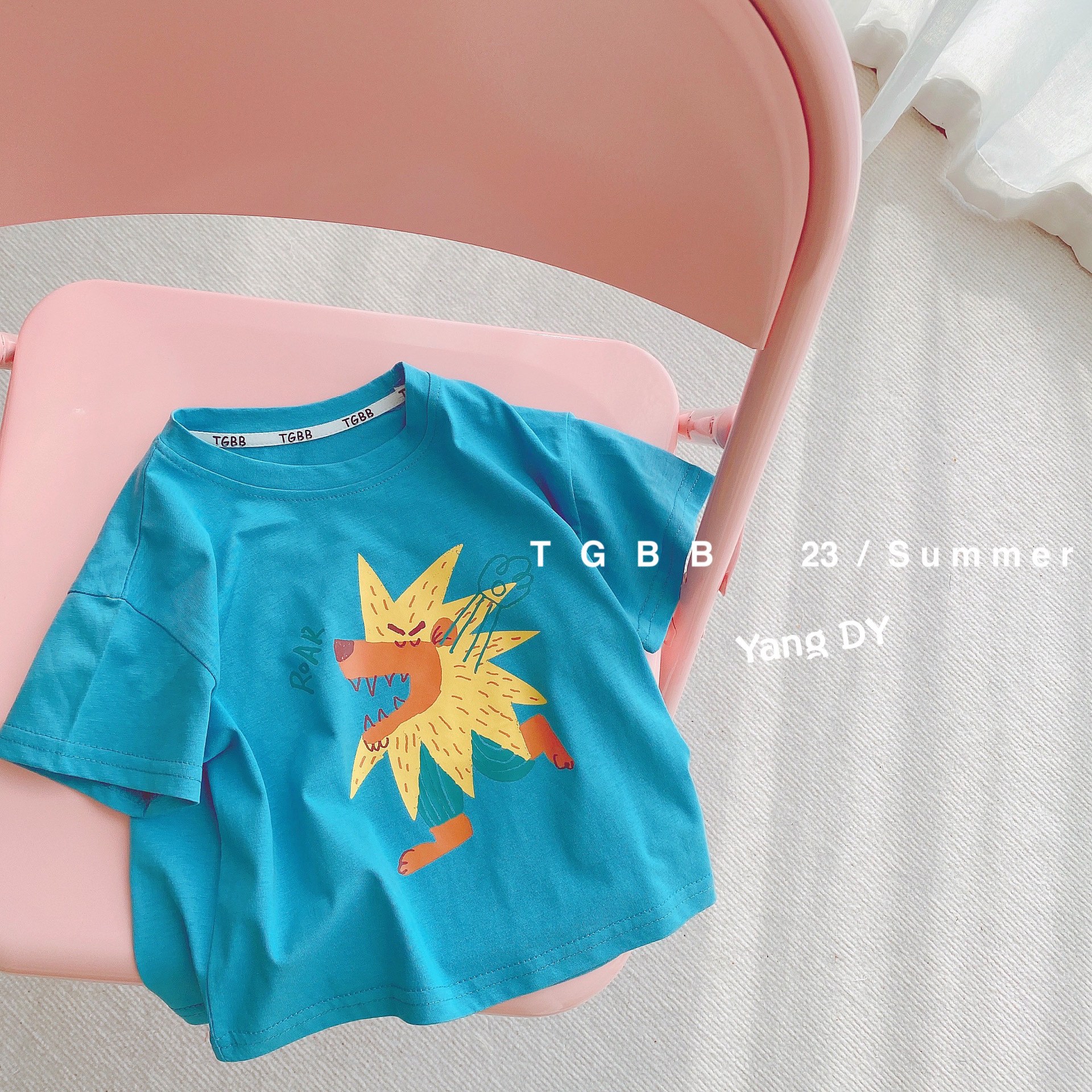 童装t恤短袖儿童半袖女童韩版宝宝上衣洋气潮2023新款男童春装详情15