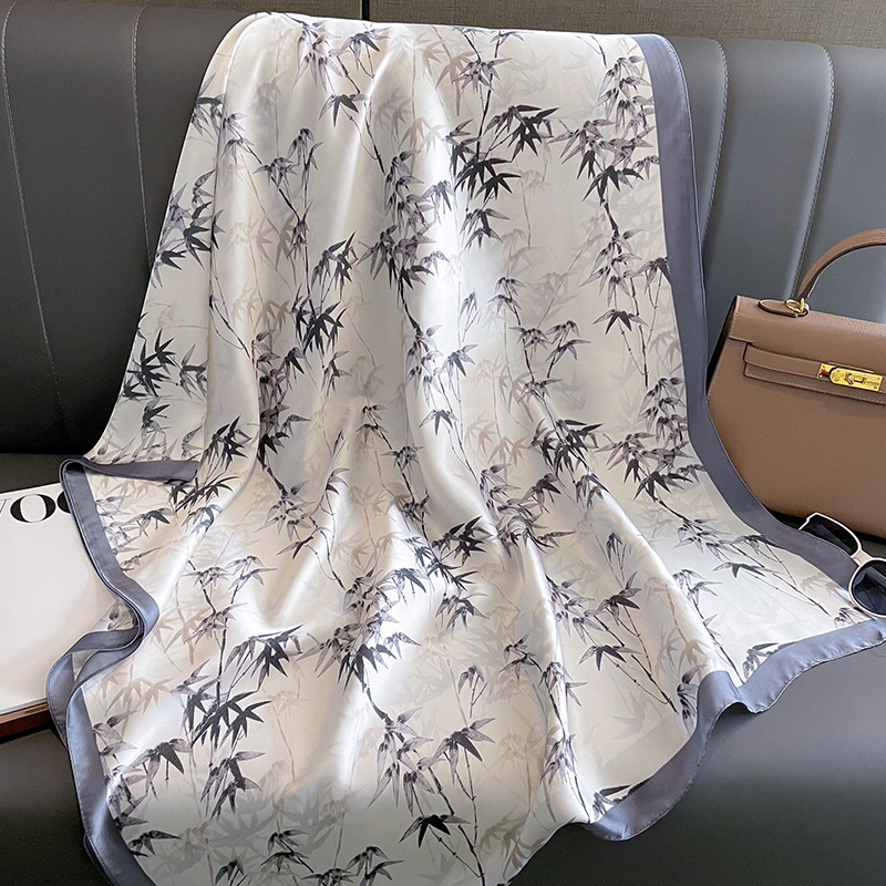 韩版印花时尚洋气丝巾女秋冬季薄款保暖围巾两用披肩御寒围脖纱巾详情10