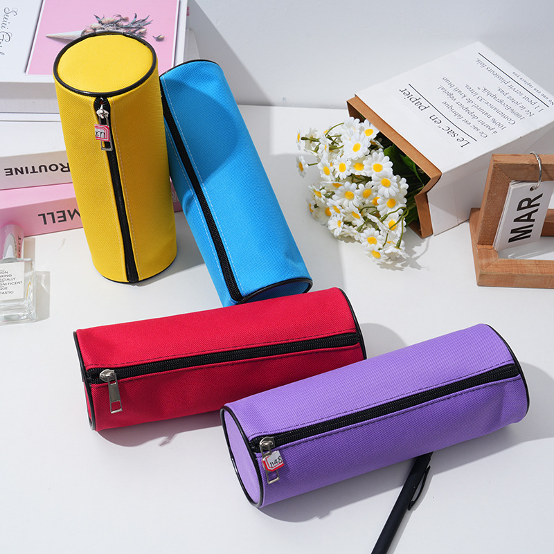 Factory direct sales of new large-capacity, simple candy-colored, puffy, self-created ins Japanese-style pen cases for primary and secondary school students pic 3