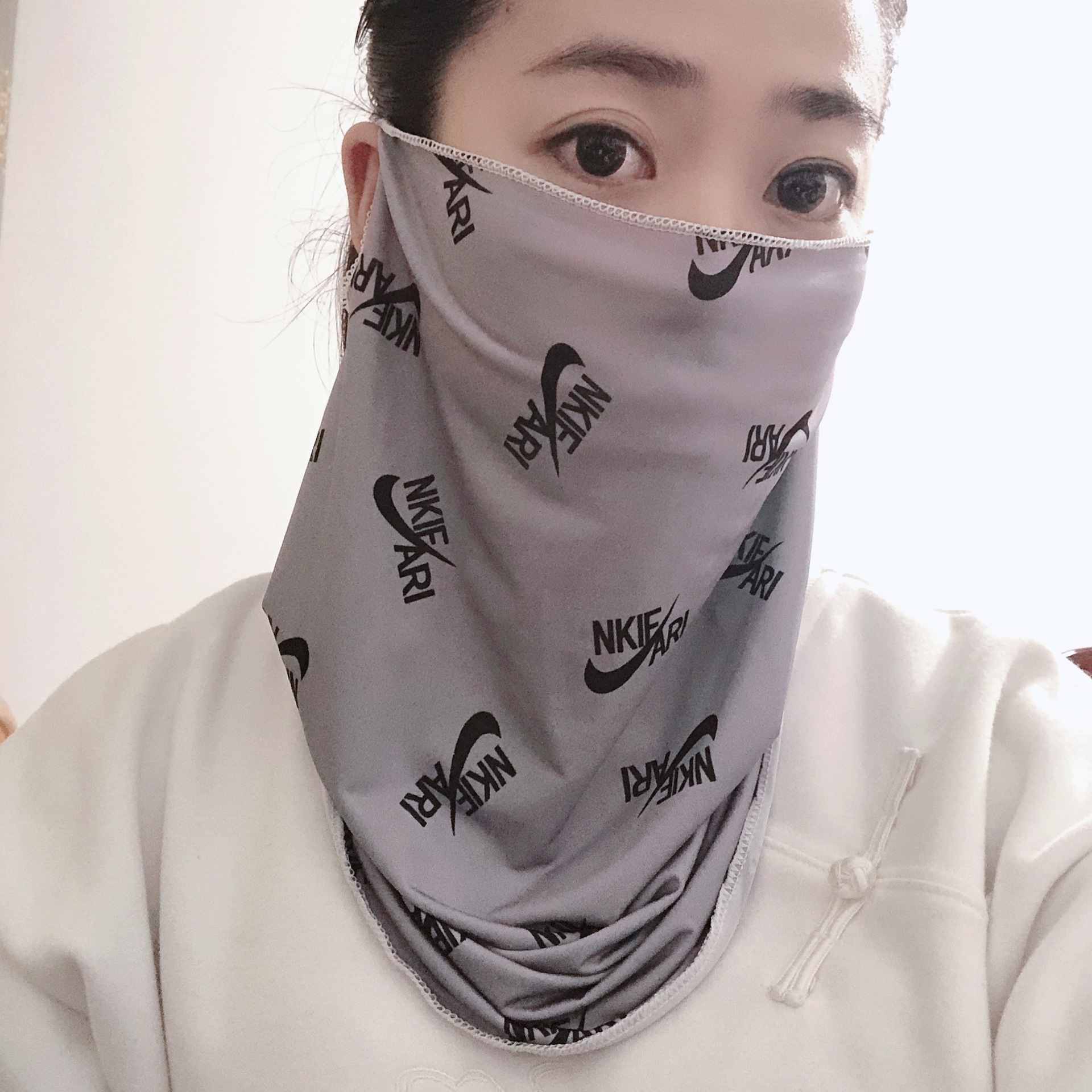 Sun protection mask, UV protection, cashew flower spring and autumn face towel, ear-hanging full-face neck protector, men and women, summer cycling and driving pic 13