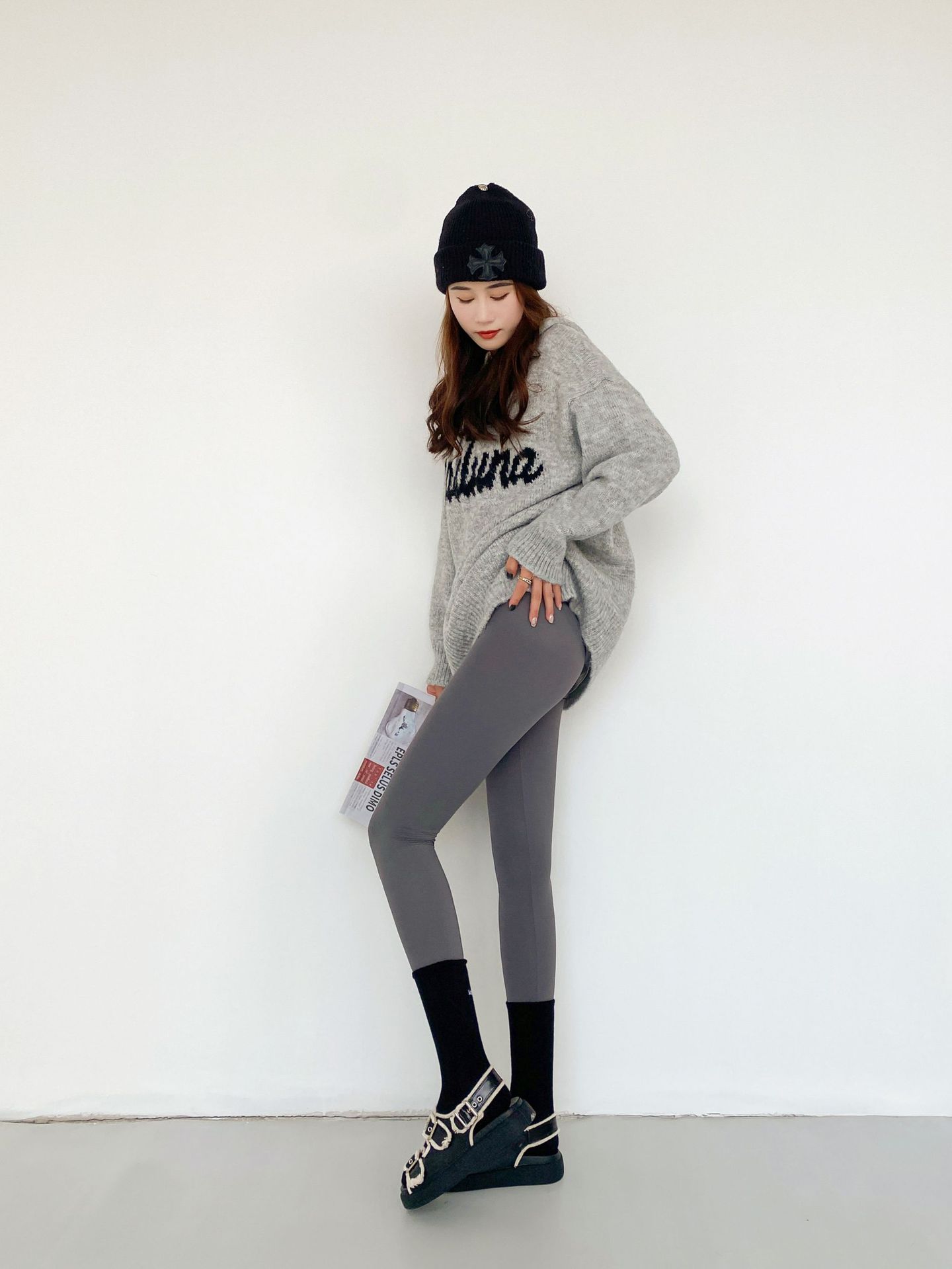 Wholesale of 2023 Spring and autumn tight-fitting high-waisted leggings, water-sparkling Barbie pants, a must-have for lifting buttocks, 9-inch pants, a one-piece replacement for women pic 43