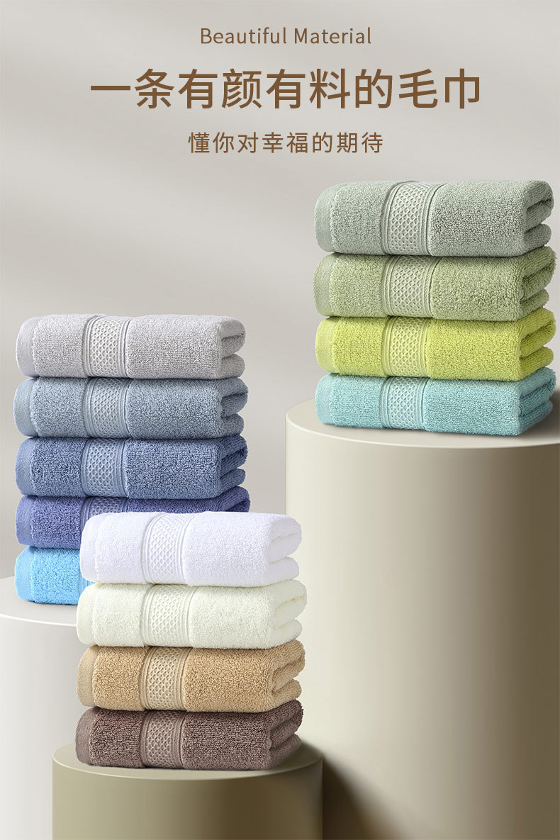 130g thickened towel, all-cotton wholesale factory, household absorbent household pure cotton, hotel 16 spiral wool, beauty salon made pic 8