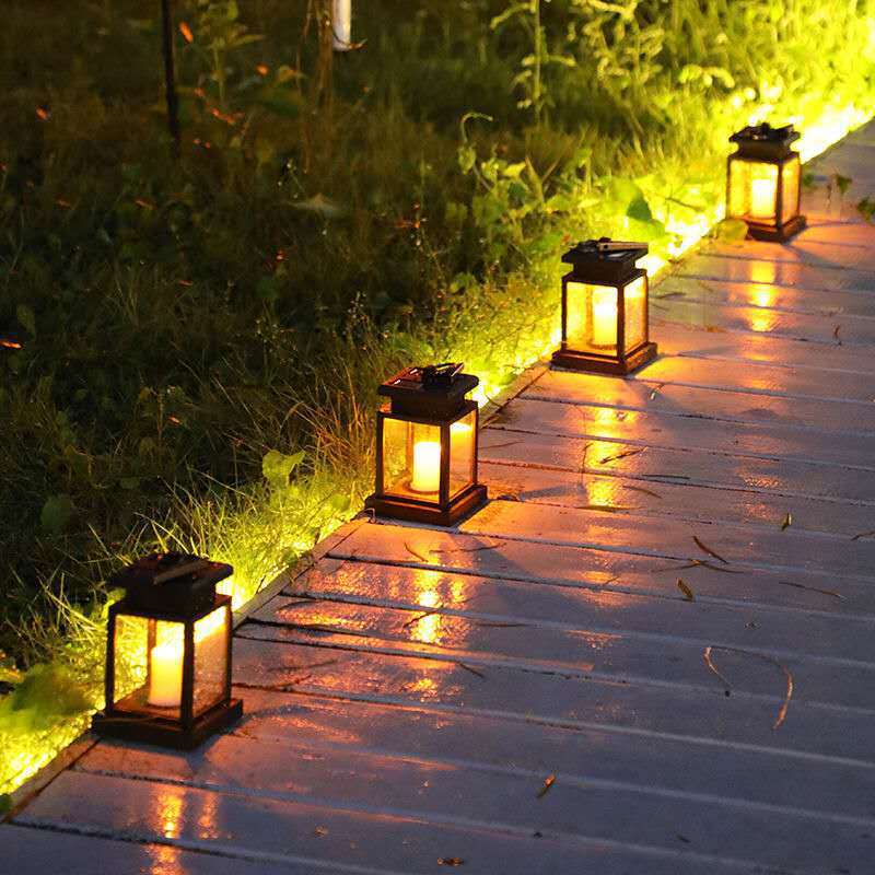 Cross-border solar retro palace lanterns, atmosphere landscape garden, outdoor wall-hung courtyard, star candles, wind lamps pic 6