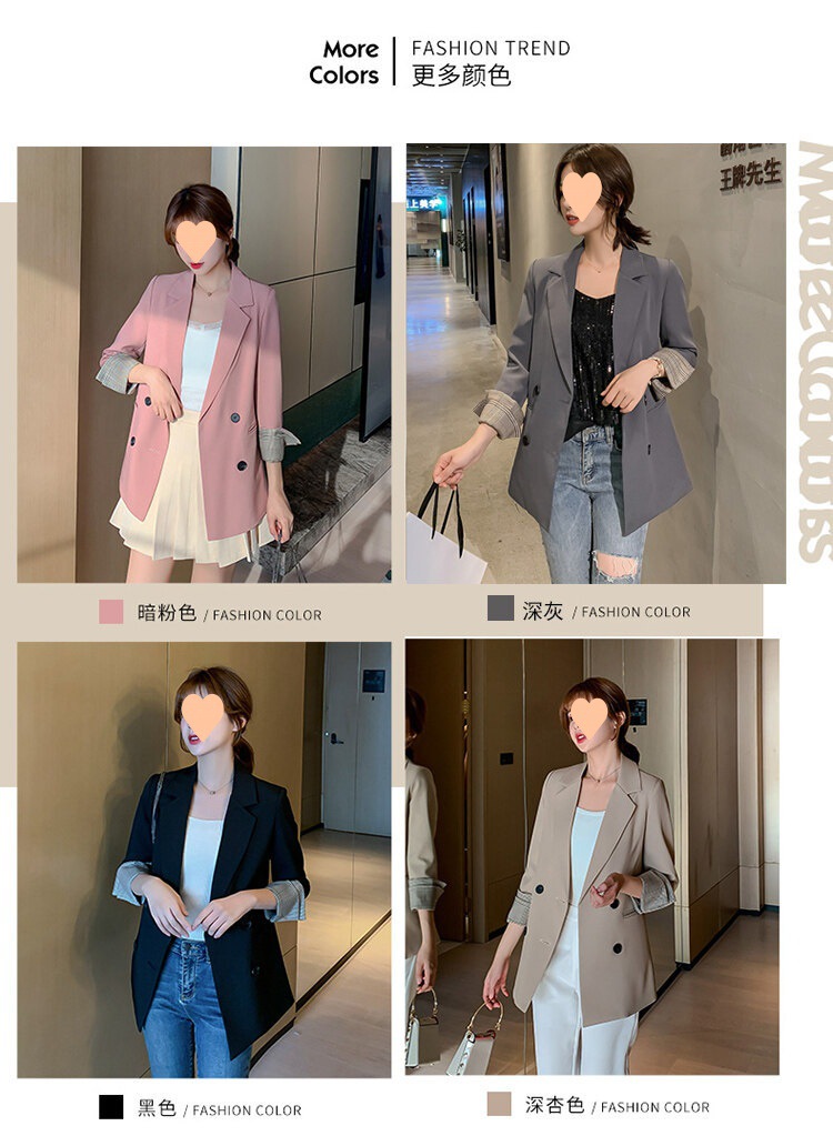 2022年秋小西装外套女韩版英伦风网红显瘦西服套装女士气详情3