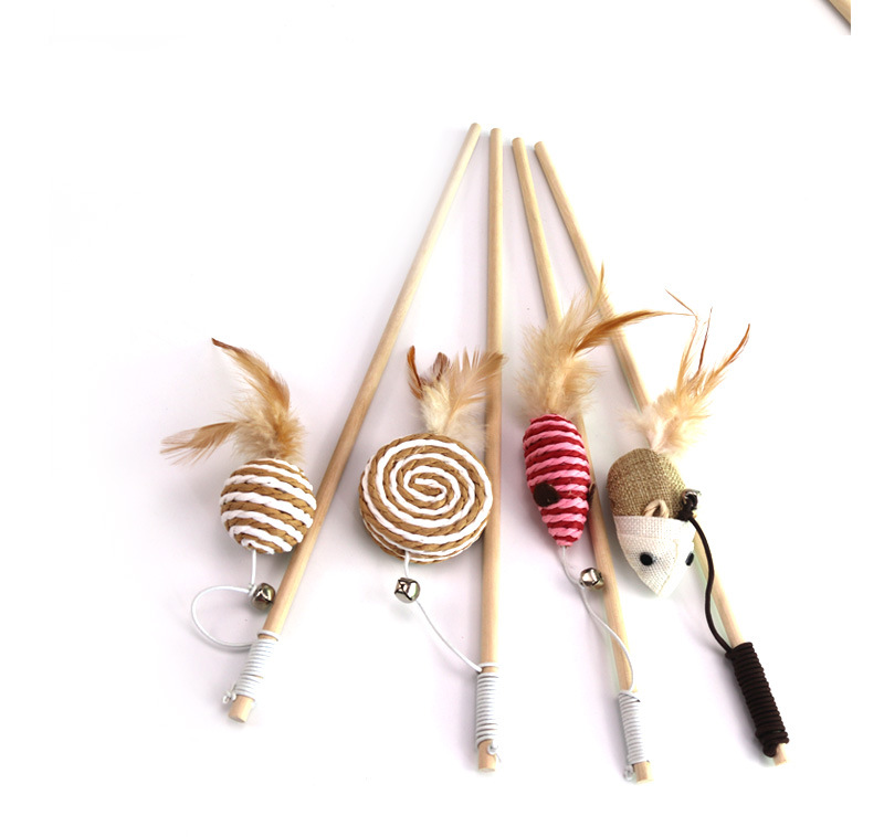 New wooden cat toys, feather bells, mouse cat toys, interactive cat toys and cat supplies in stock from the manufacturer pic 14