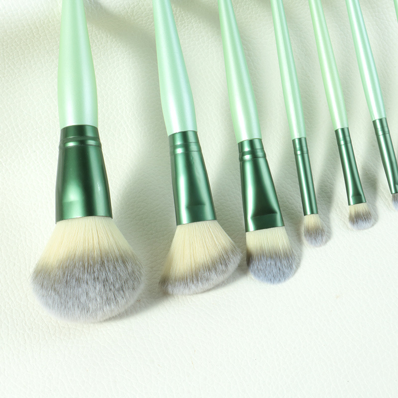 Matte pink 8-piece makeup brush set, loose powder blush brush, storage beauty tools, complete set of soft-bristled makeup brushes pic 10