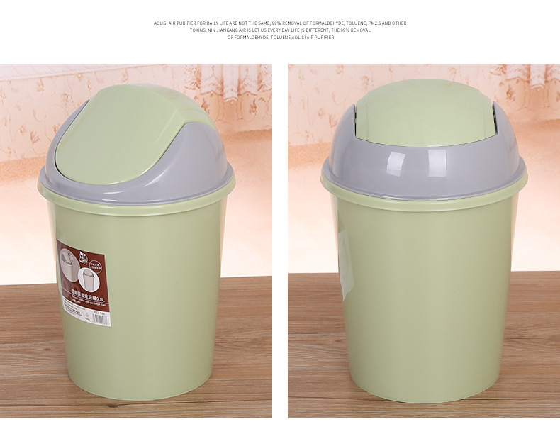 Automatic return, high appearance level, lid trash can, simple dormitory living room, kitchen trash can, office wastebasket pic 14